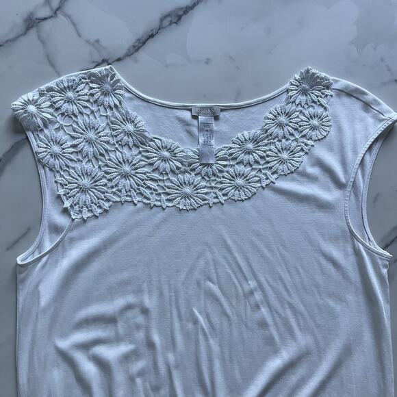Hanro Of Switzerland Nightgown White Size Medium Lace Minimalist Classic chic - Picture 4 of 9